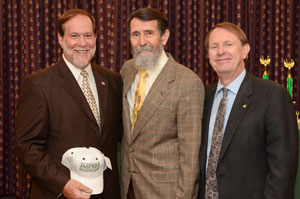 Mayor Philip A. Amicone, Walter P. Saukin and Dean Tim Ward 